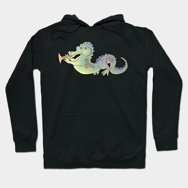 Musical Crocodile Hoodie by Josslyn-Hagen